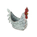 Silver - Image 1 - Charming Weathered White Metal Rooster Planter for Indoor and Outdoor Country Farmhouse Decor - Rustic