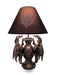 Gothic Guardians of Light Medieval Dragons Resin Table Lamp - Dark Fantasy - 19 Inches High - With Black Fabric Tribal Dragon