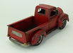 Hand Painted Vintage Red Pickup Truck Metal Statue Western Décor Image 3