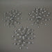 Silver - Image 3 - Set of 3 Jeweled 3D Silver Metal Atomic Starburst Wall Sculpture Set - 10 Inch Diameter - Classic