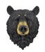Large 16 Inch Big Black Bear Head Bust Realistic Poly-Resin Wall Hanging Statue Image 1