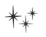 Black - Image 1 - Radiant Trio of Large Matte Black Cast Iron Starburst Wall Hangings - Timeless Mid Century Modern Décor - 8