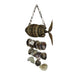Large Woven Rattan Fish Shaped Capiz Shell Wind Chime 31 Inches High Image 3