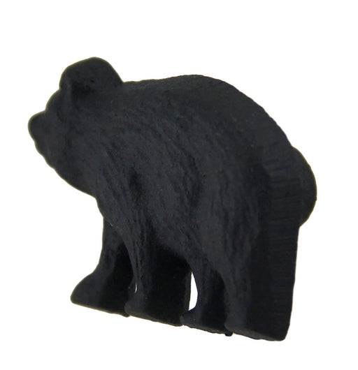 Set of 24 Matte Black Cast Iron Forest Bear Drawer Pull Cabinet Knobs: Rustic Wildlife Charm for Cabinets, Dressers, and