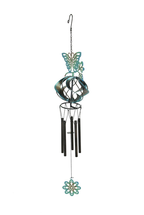 Butterfly - Image 1 - Metal Butterfly Wind Chime Spinner Garden Art Hanging Patio Decor Yard Decoration
