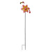 Pink Flamingo and Flower Metal Wind Spinner Garden Stake Yard Decor Pinwheel, Standing at a Whimsical 58 Inches High for a
