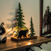 Black Bear - Image 6 - Enchanting Rustic Metal Black Bear Forest Accent Lamp - 12.25 Inches High - Decorative Illumination