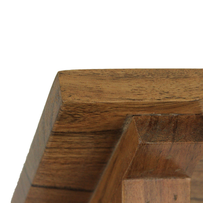 Set of 2 Acacia Wood Wall Shelves With Mounting Hardware Image 3