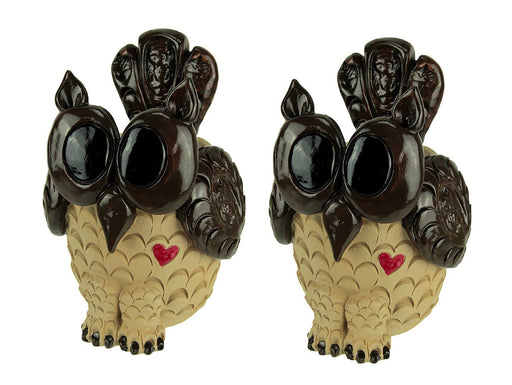 Set of 2 Adorable 9 Inch Tall Decorative Owl Planters Image 1