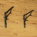 Brown - Image 6 - Set of 2 Rustic Brown Cast Iron Deer Antler Wall Shelf Brackets - Western Charm for Home Decor - Sturdy 10