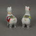 Set of 2 Colorful Dolomite Ceramic Llama Planters - Hand-Painted - Perfect Succulent and Herb Holders for Indoor Home Decor