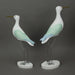 Set of 2 Hand Carved White Painted Wood Bird Statue Home Coastal Decor Sculpture Image 3