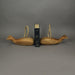 Set of 2 Handmade Teak Wood Carved Whale Bookends/Doorstops With Rope Handles Image 5
