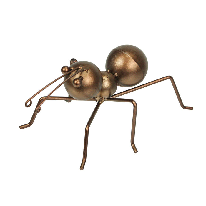 Set of 2 Metal Copper Ant Sculptures Home Garden Decor Indoor Outdoor Yard Art Image 3