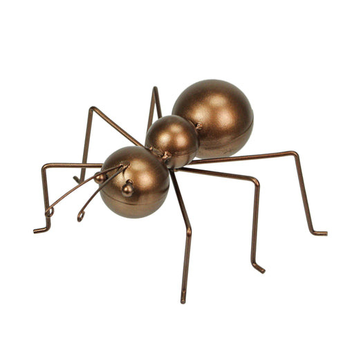 Set of 2 Metal Copper Ant Sculptures Home Garden Decor Indoor Outdoor Yard Art Image 2