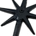 Black - Image 8 - Set of 3 Black Finish Cast Iron 8-Pointed Atomic Starburst Wall Hooks - Mid-Century Modern Elegance - Easy
