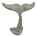 Set of 3 Cast Iron Nautical Whale Tail Wall Hooks - Stylish and Functional Towel, Hat, and Key Hangers - Rustic 5-Inch