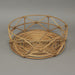 Set of 3 Metal and Rattan Nesting Round Basket Trays Image 4