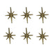 Gold - Image 2 - Set of 6 Unique Antique Gold Starburst Cast Iron Drawer Pulls & Cabinet Knobs - Add Mid Century Modern Charm