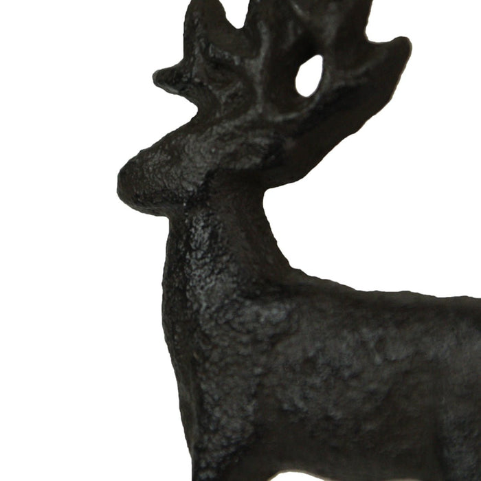Set of 6 Rustic Brown Cast Iron Deer Drawer Pulls - Decorative Cabinet Knobs for a Charming Woodland Touch - Rustic Home
