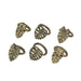 Gold - Image 1 - Set of 6 Antique Gold Finish Cast Iron Tropical Leaf Napkin Rings for Formal or Everyday Dining Decor, 2