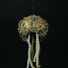 Set of 6 Elegant Golden Sea Urchin Shell Hanging Ornaments Beaded Accents Image 4