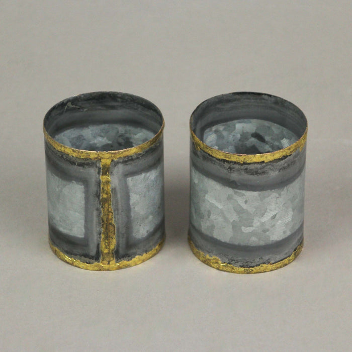 Set of 6 Galvanized Metal Napkin Ring Holders for Rustic Farmhouse Charm - 2.5 Inches Long - Perfect Decorative Accents for