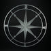 Weathered Silver Finish Metal Nautical Compass Rose Wall Décor Hanging - Large 26 Inch Diameter Maritime Art Piece for