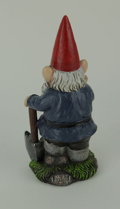 You Dig? - Grumpy Garden Gnome Digging with Shovel Flipping The Bird Middle Finger Statue for Indoor or Outdoor Home and